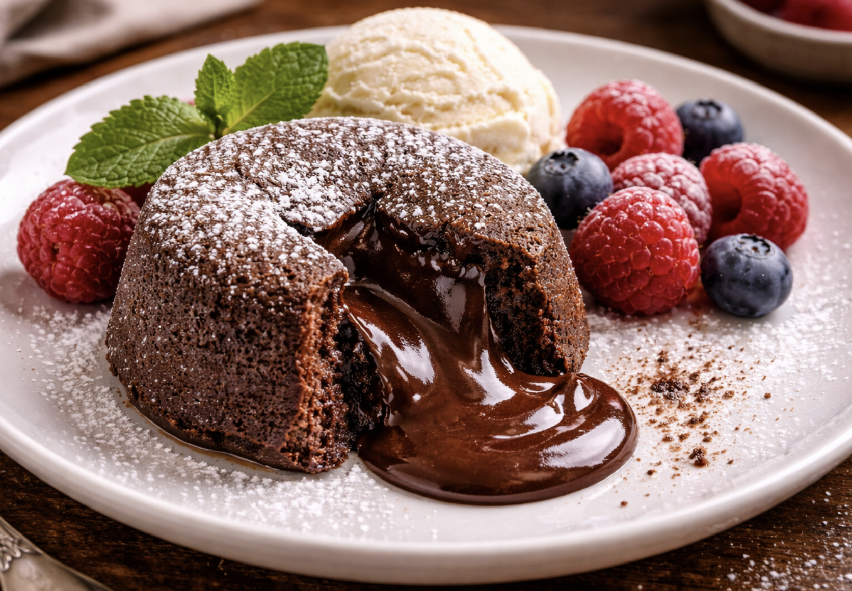 Schokoladenkuchen mit flüssigem Kern_7