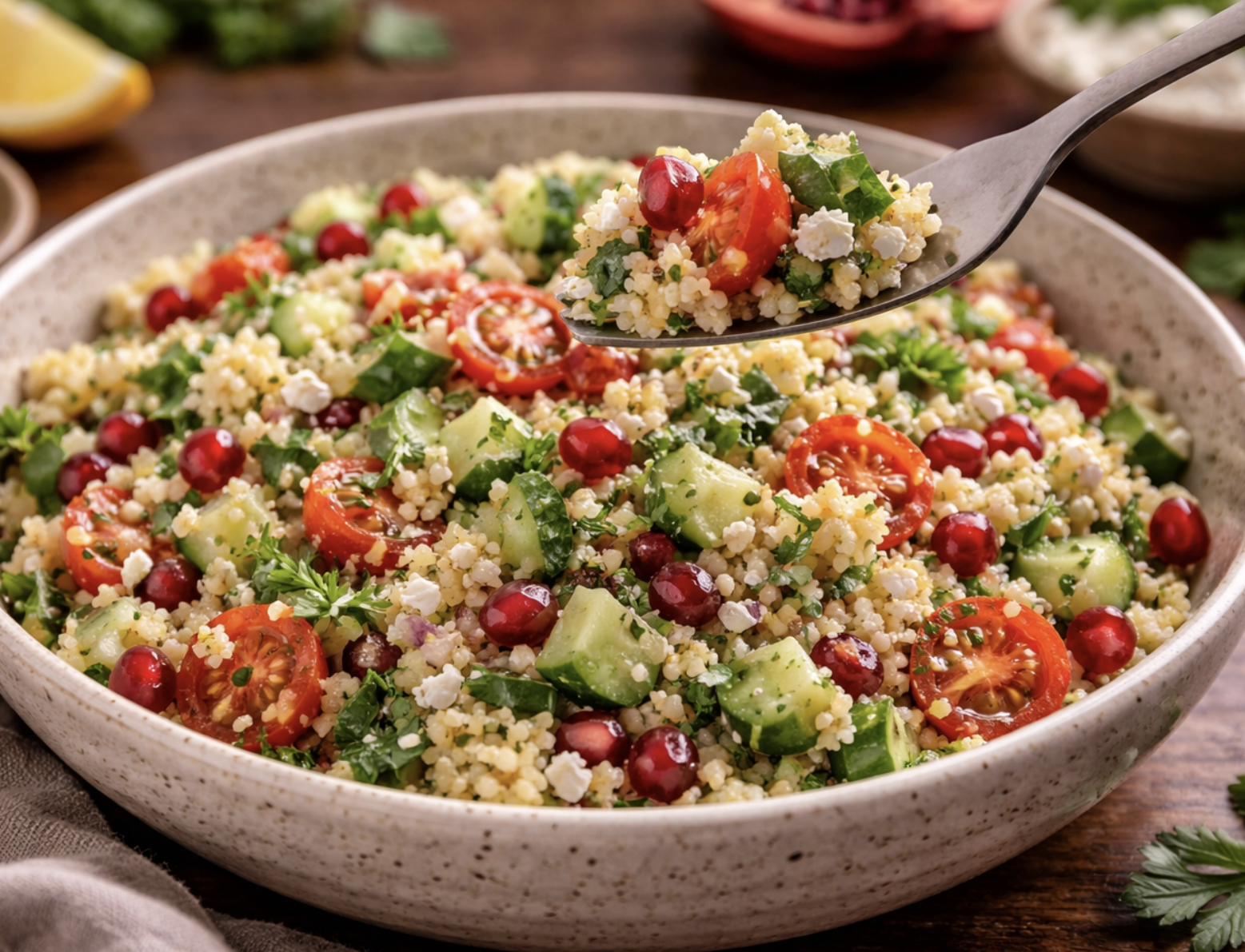 Couscous-Salat mit Granatapfel_7