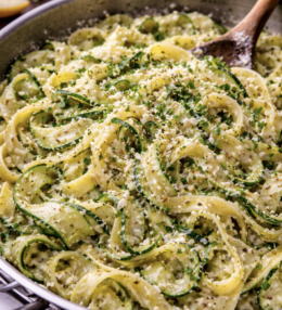 Ricotta & Lemon Zucchini Tagliatelle