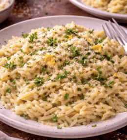 Orzo mit Zitrone und Parmesan