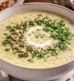 Selleriesuppe mit frischen Kräutern