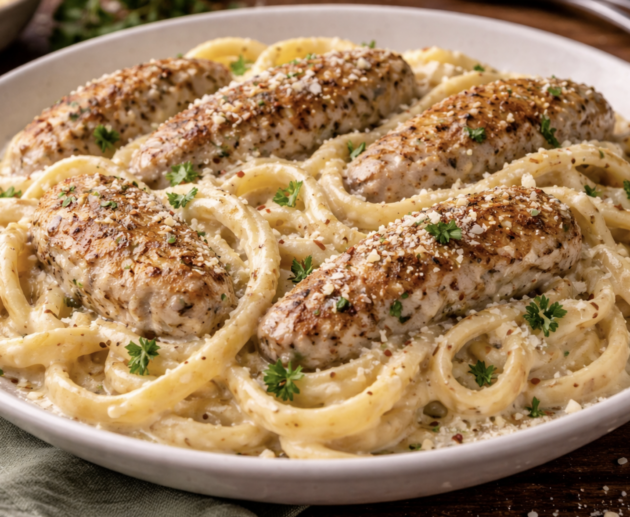Hähnchen Alfredo Pasta_8