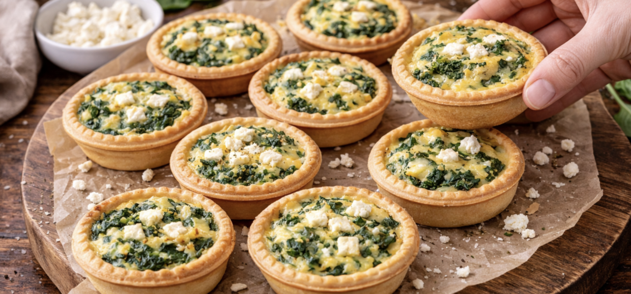 Mini-Quiches mit Spinat und Feta_7
