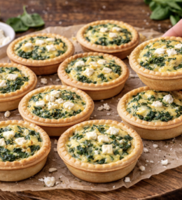 Mini-Quiches mit Spinat und Feta