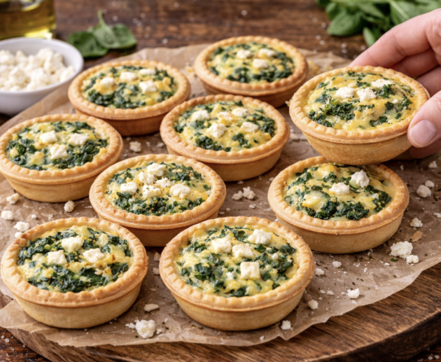 Mini-Quiches mit Spinat und Feta_7