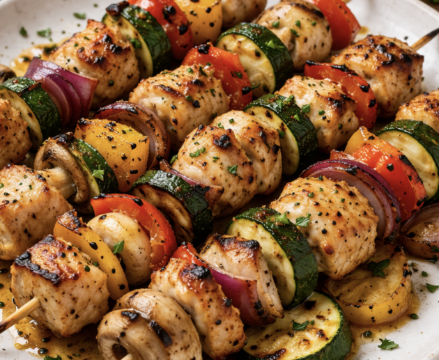 Hähnchenspieße mit Gemüse_7