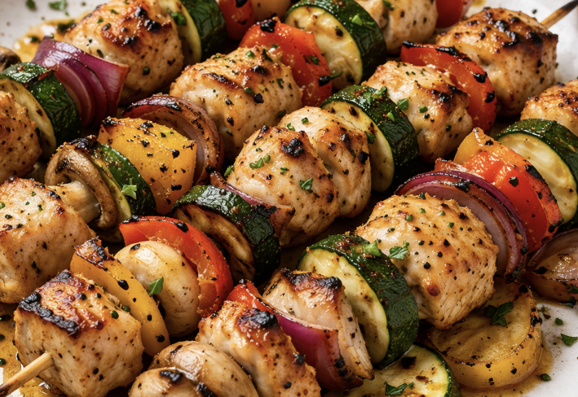 Hähnchenspieße mit Gemüse_7