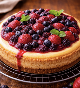 Cheesecake mit Beeren-Topping