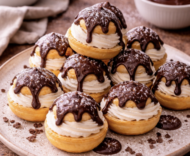 Profiteroles mit Schokoladensauce_9