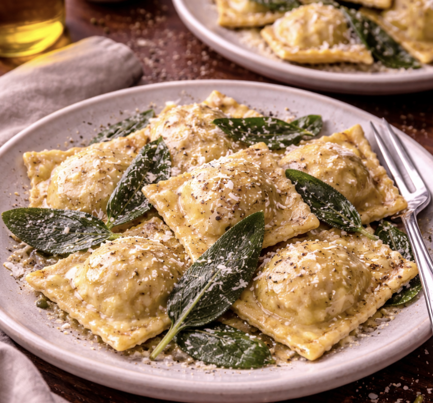 Spinat-Ricotta-Ravioli mit Salbei-Butter_9