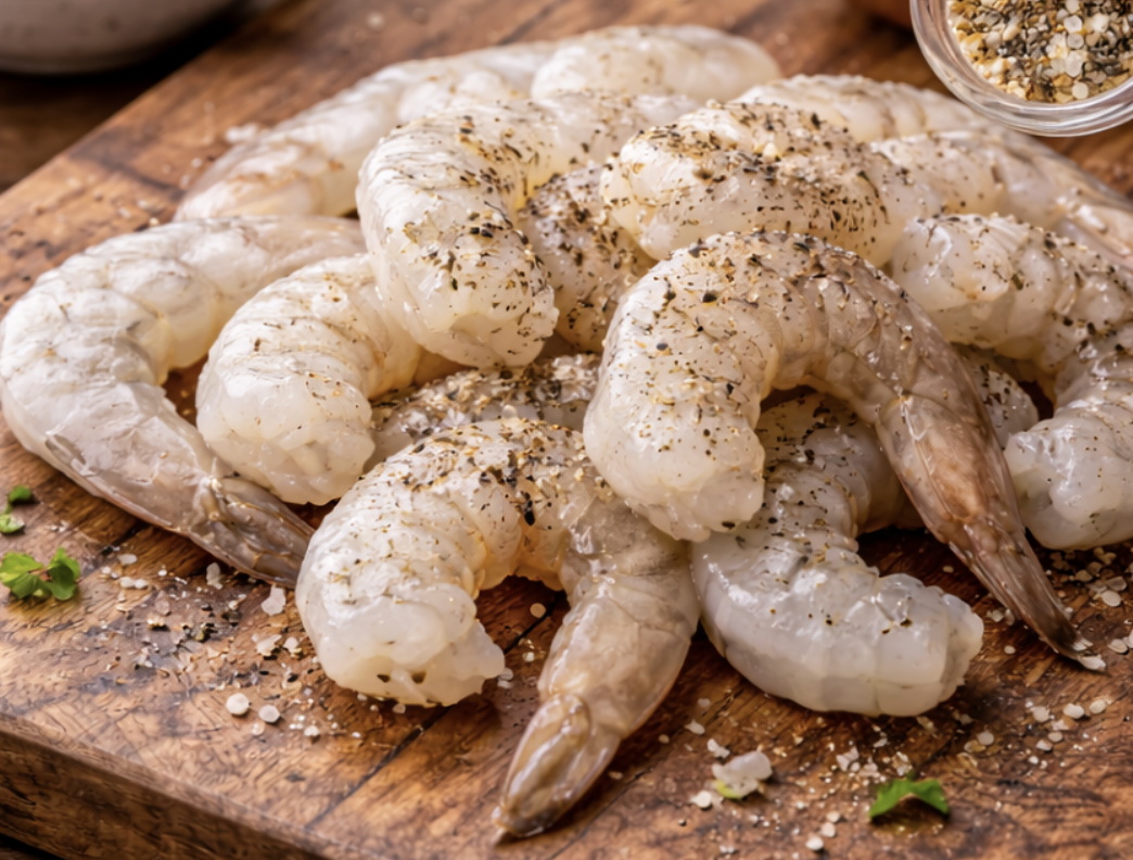 Knoblauchbuttergarnelen mit Chiliflocken in Minilöffeln_1