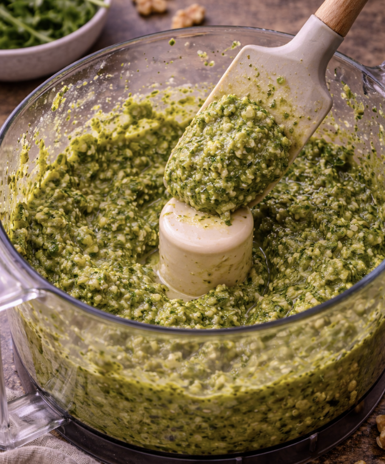 Pasta mit Walnuss-Pesto und Rucola_1