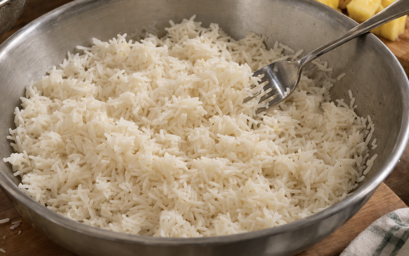 Gebratener Reis mit Ananas und Garnelen_1