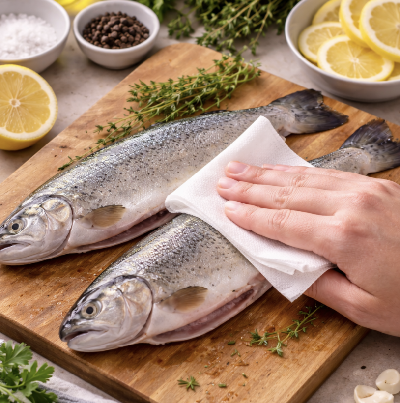 Gebackene Forelle mit Kräutern_1