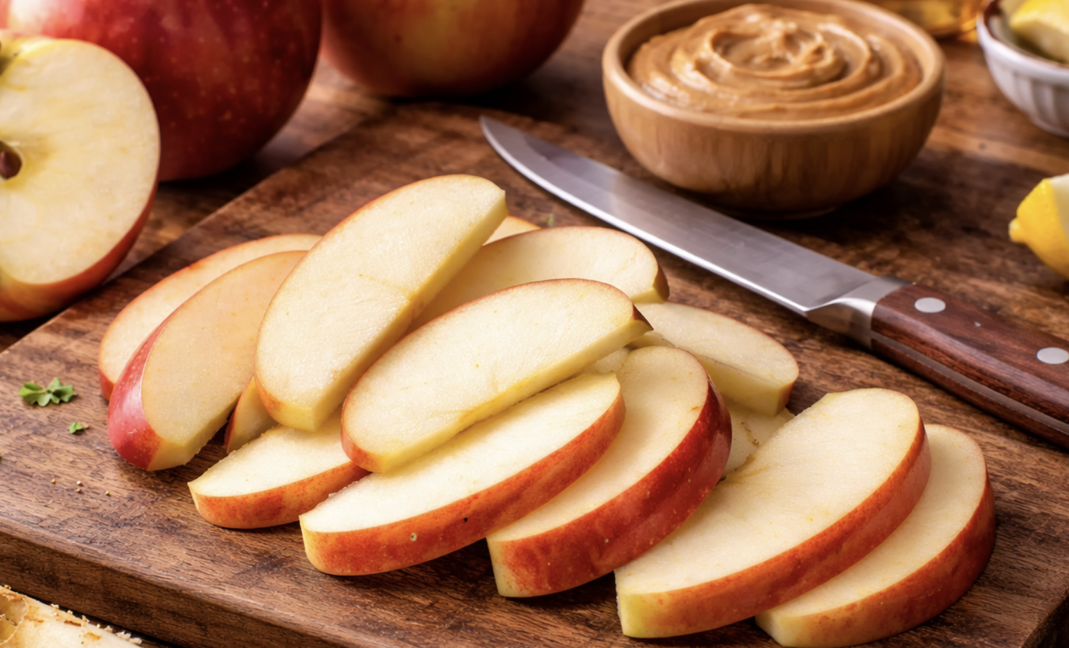 Apfelscheiben mit Erdnussbutter_1