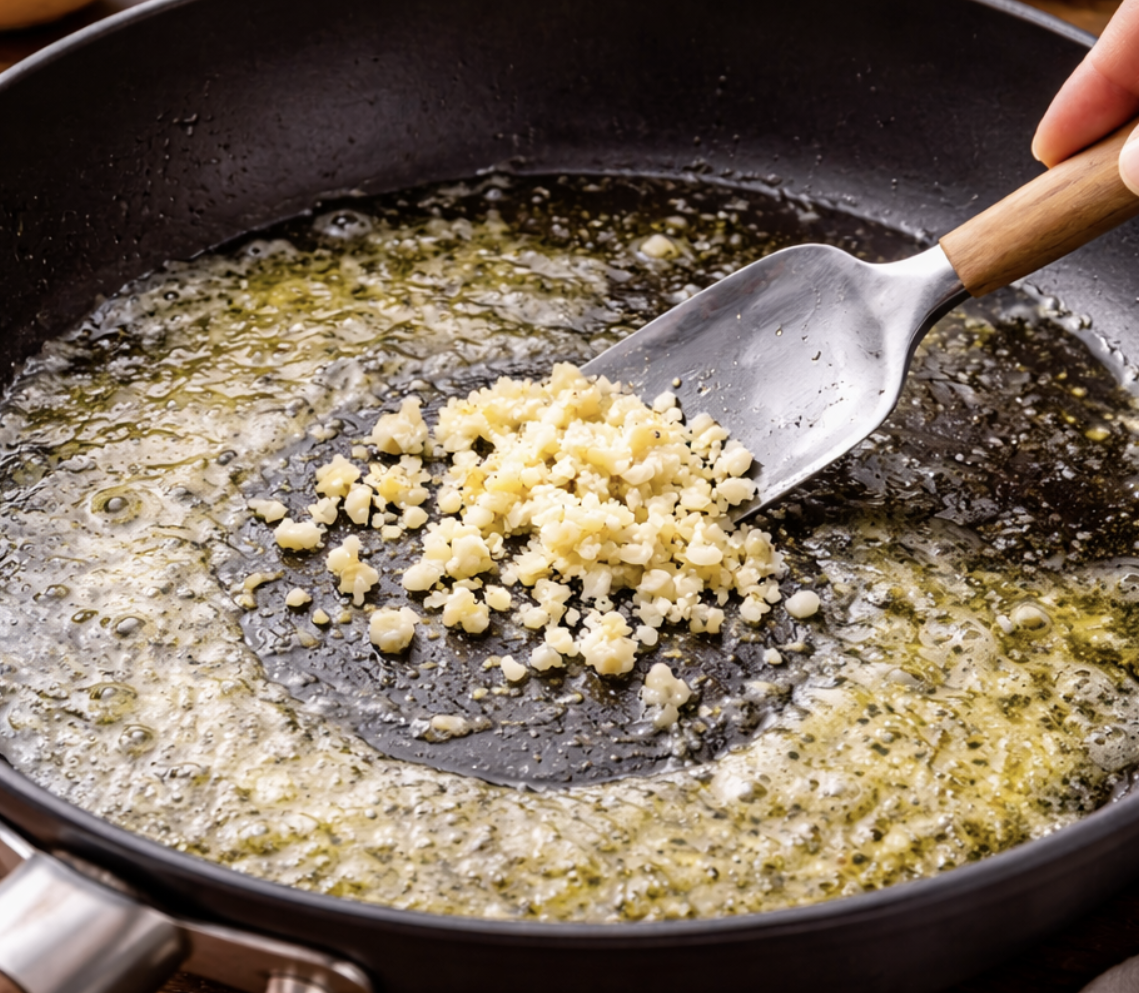 Knoblauchbuttergarnelen mit Chiliflocken in Minilöffeln_2
