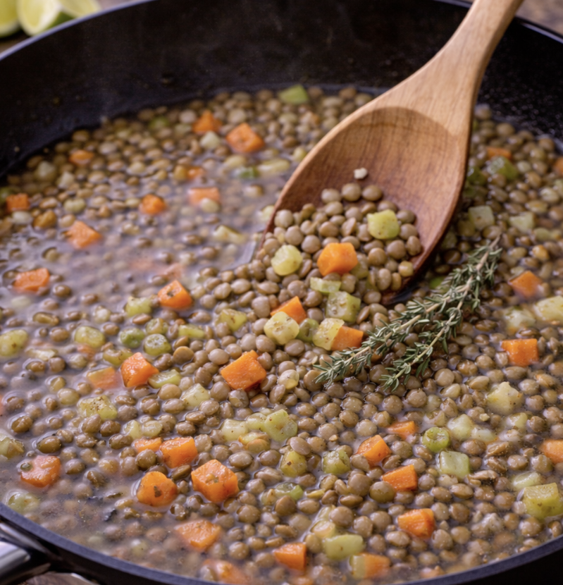 Kabeljau auf Linsen-Gemüse_2