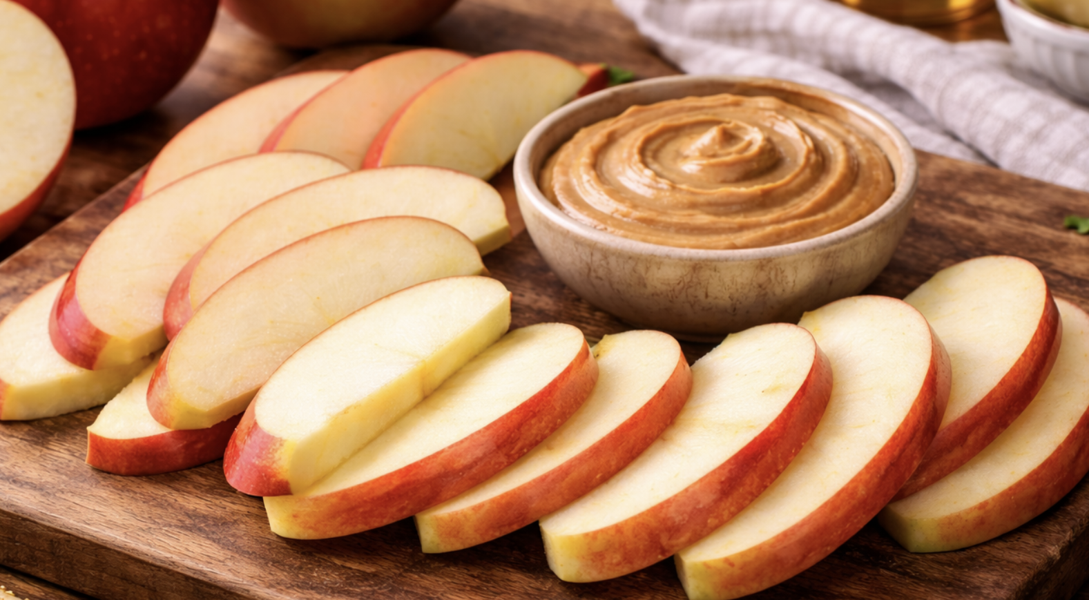 Apfelscheiben mit Erdnussbutter_2