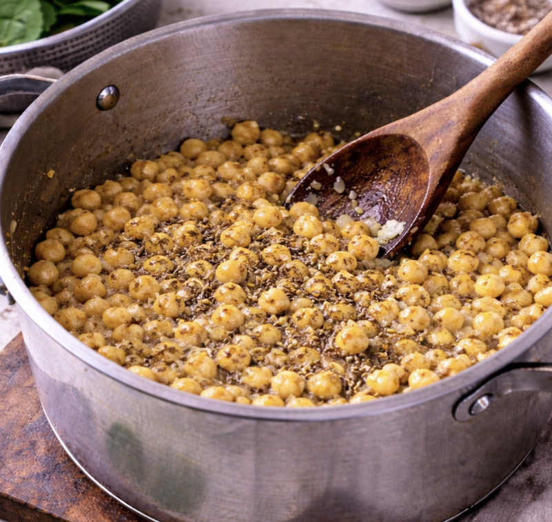 Spinat-Kichererbsen-Suppe mit Knoblauch_3