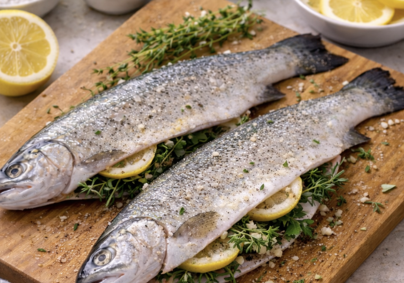 Gebackene Forelle mit Kräutern_3