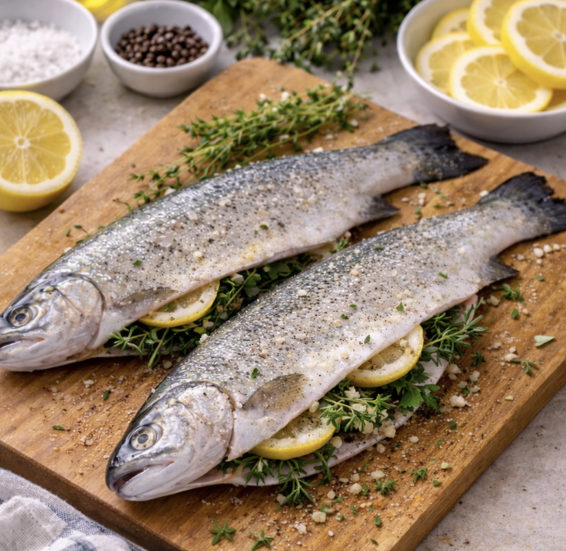 Gebackene Forelle mit Kräutern_3