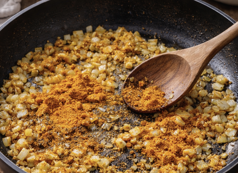 Kokos-Curry mit Kichererbsen und Spinat_3