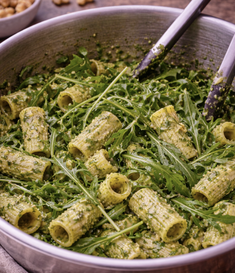 Pasta mit Walnuss-Pesto und Rucola_3