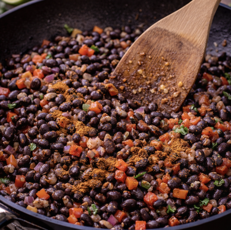 Tacos mit schwarzen Bohnen und Avocado_3