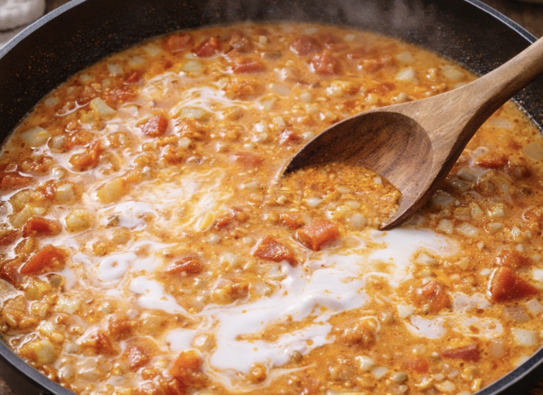 Kokos-Curry mit Kichererbsen und Spinat_4