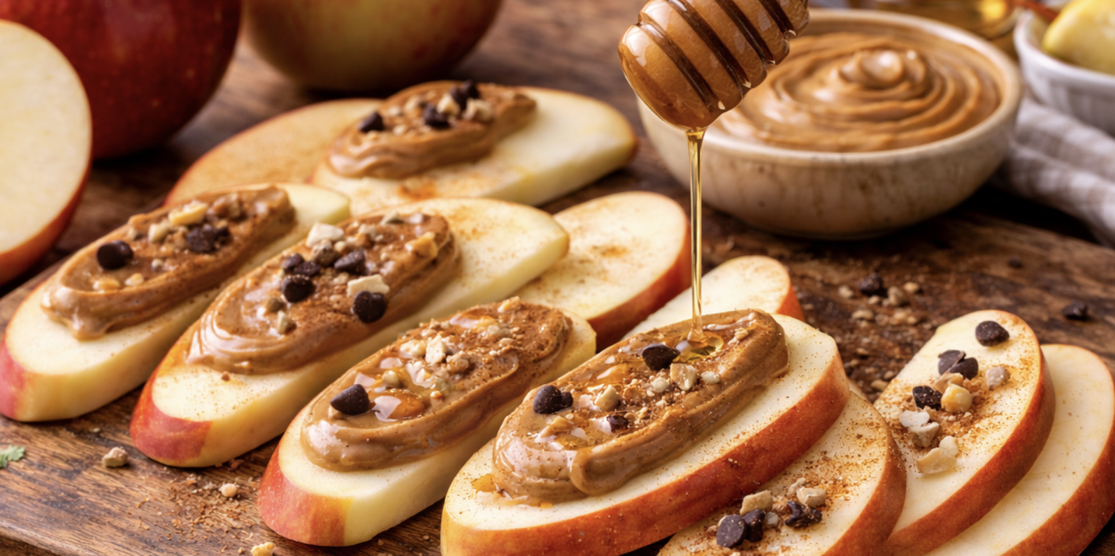 Apfelscheiben mit Erdnussbutter_4