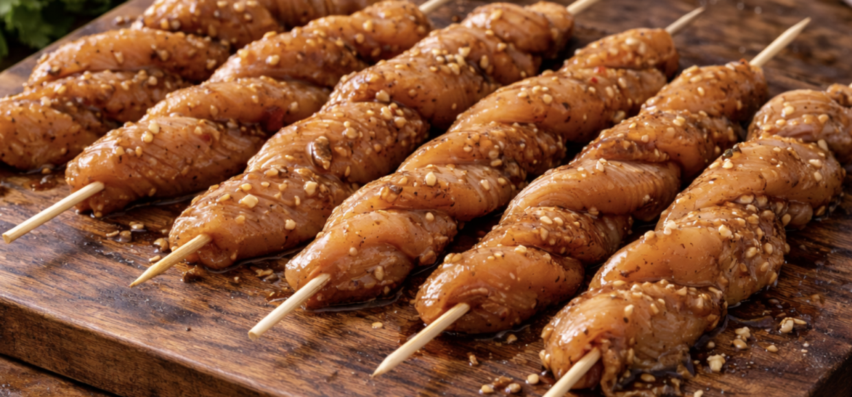 Hähnchen-Satay mit Erdnusssauce_4