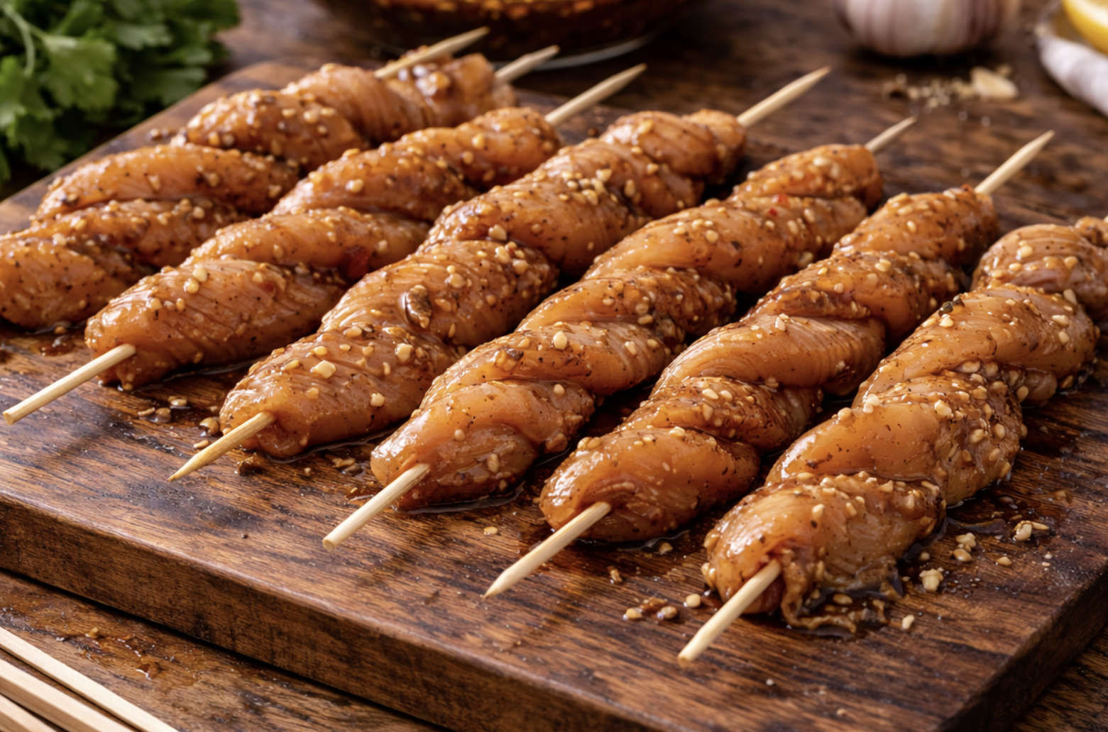 Hähnchen-Satay mit Erdnusssauce_4