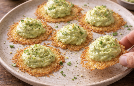 Parmesan-Crisps mit Avocado-Limetten-Crema_4