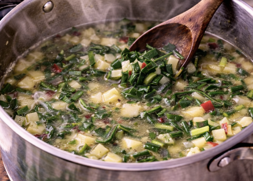 Mangold-Kartoffel-Suppe mit Knoblauch_5