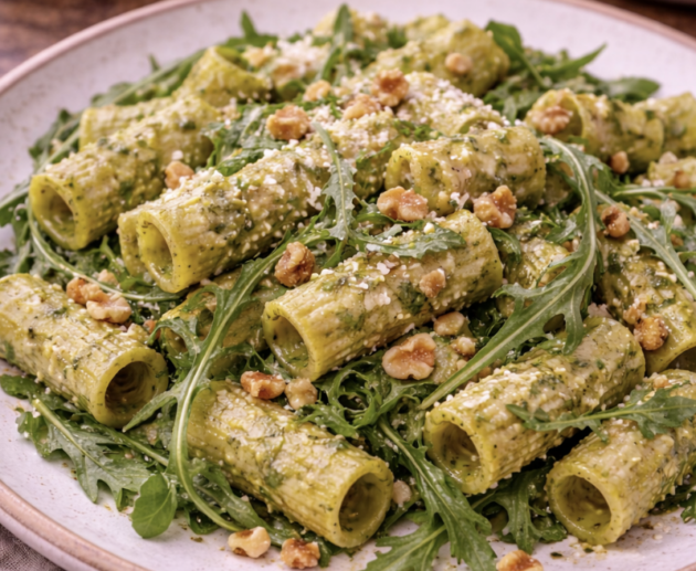 Pasta mit Walnuss-Pesto und Rucola_5