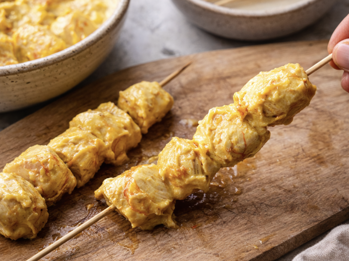 Persische Safran-Hähnchenspieße mit Berberitzen-Glasur_5