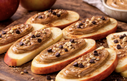 Apfelscheiben mit Erdnussbutter_5