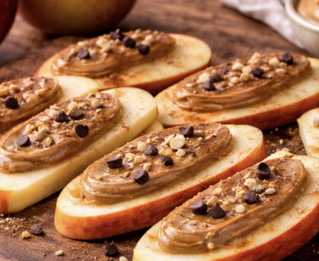 Apfelscheiben mit Erdnussbutter_5