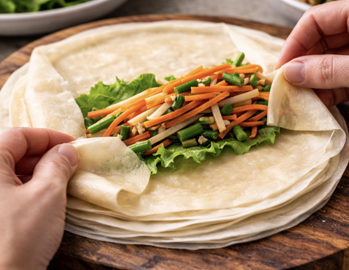 Frische philippinische Frühlingsrollen mit Palmenherz_5