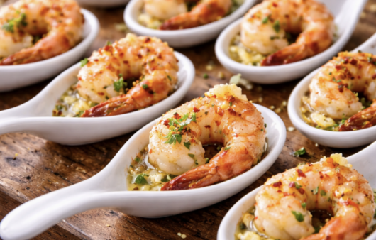 Knoblauchbuttergarnelen mit Chiliflocken in Minilöffeln_6