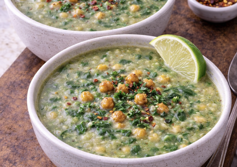 Spinat-Kichererbsen-Suppe mit Knoblauch_6