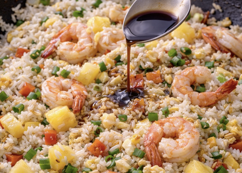 Gebratener Reis mit Ananas und Garnelen_6