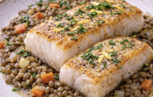 Kabeljau auf Linsen-Gemüse_6