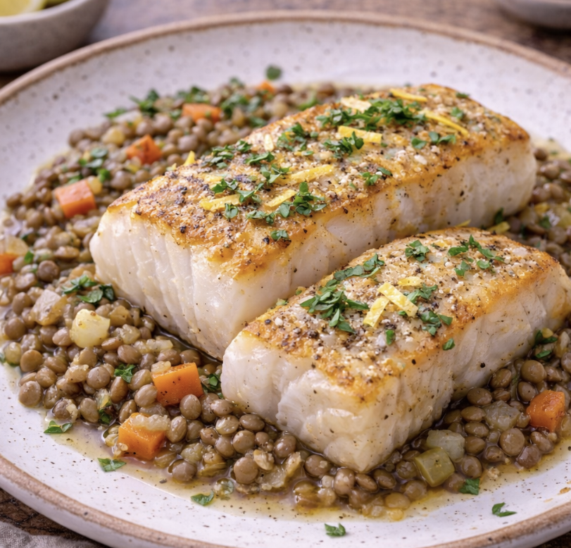 Kabeljau auf Linsen-Gemüse_6