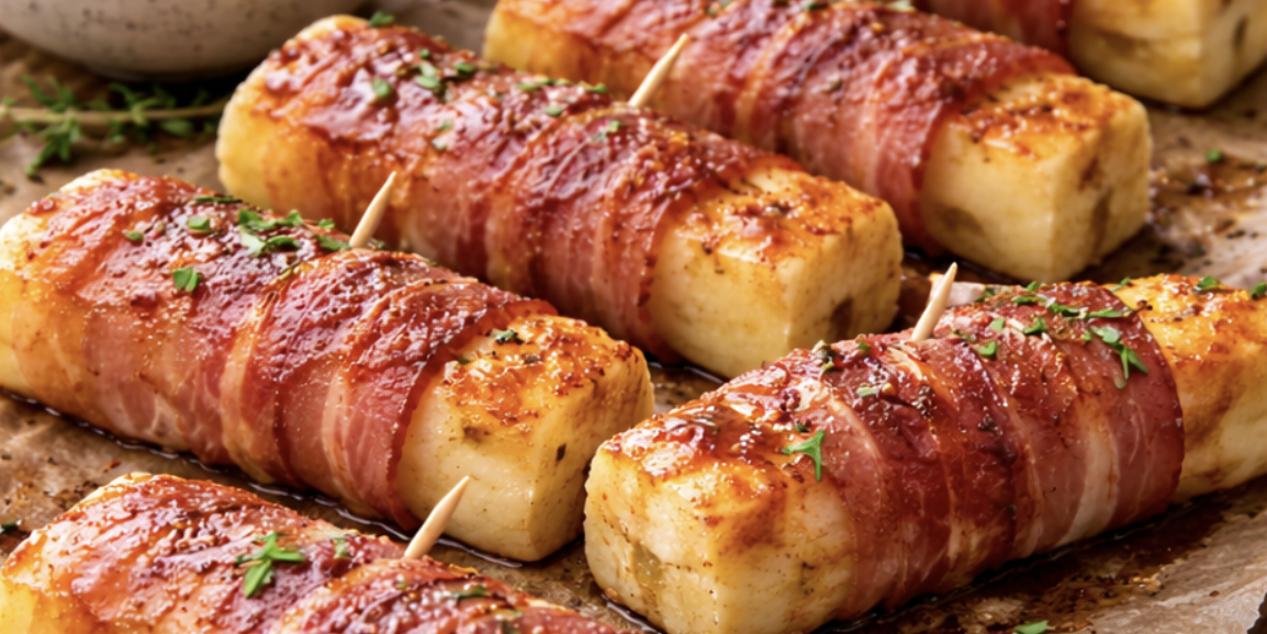 Mit Speck umwickelte Halloumi-Sticks_6