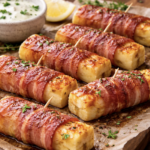 Mit Speck umwickelte Halloumi-Sticks_6