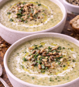 Mangold-Kartoffel-Suppe mit Knoblauch