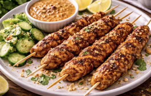 Hähnchen-Satay mit Erdnusssauce_7
