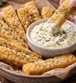 Knusprige Polenta-Pommes mit Rosmarin-Aioli