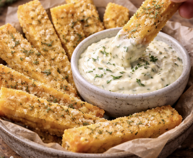 Knusprige Polenta-Pommes mit Rosmarin-Aioli_7